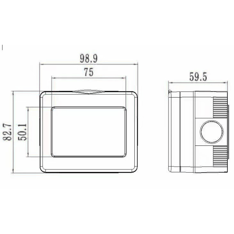 Zócalo de interruptor resistente a la intemperie 13A HK4113-WP